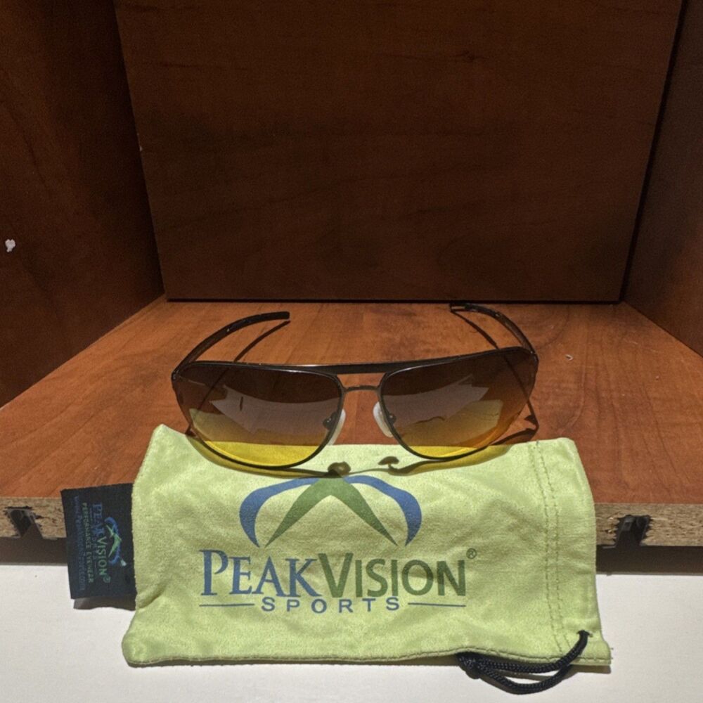PeakVision AV8.88 Rimless Rectangular Brown Gradient UV400 Sunglasses Women